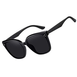 Perfectmiaoxuan Polarised Sunglasses Men/Women; Vintage/Classic/Elegant Glasses Frame; HD Pilot Lenses; Golf/Driving/Travel Glasses/Outdoor Sports Fashion Sunglasses, Black-P24