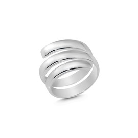 CASSINI Elegant Ring Made of 925 Sterling Silver, Simple, High Gloss Polished, Women's Ring 3RAP, 56