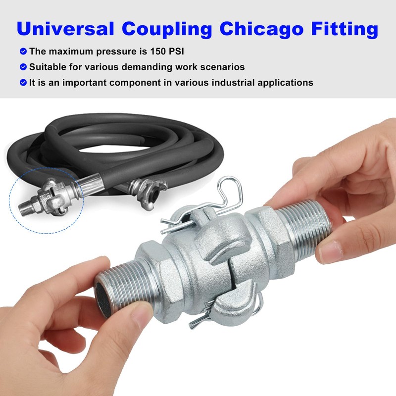 JIOTAR Carbon Steel 3/4" NPT Chicago Fitting - 4 Pack