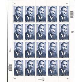 United States Postal Service US Stamp - 2001 34c Black Heritage Roy Wilkins - 20 Stamp Sheet #3501