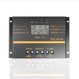 OOYCYOO 12V/24V Solar Charge Controller Solar Charger (80A)