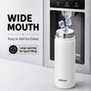 Mininoo 24 oz Insulated Ceramic-Lined Water Bottle with Straw, White