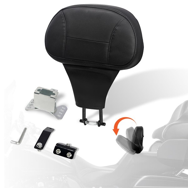 FOVPLUE Adjustable Rider Backrest,Detachable Plug-in Driver Backrest Pad w/Mounting Kit