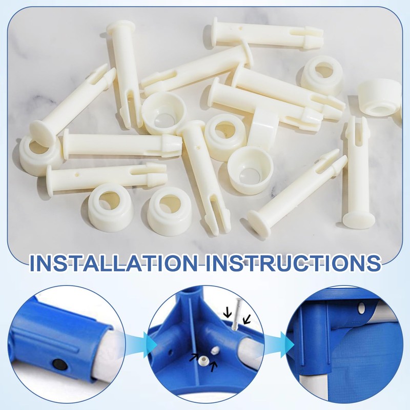 ZDNT 10 Pieces Plastic Pool Joint Pins Set Plastic Replacement