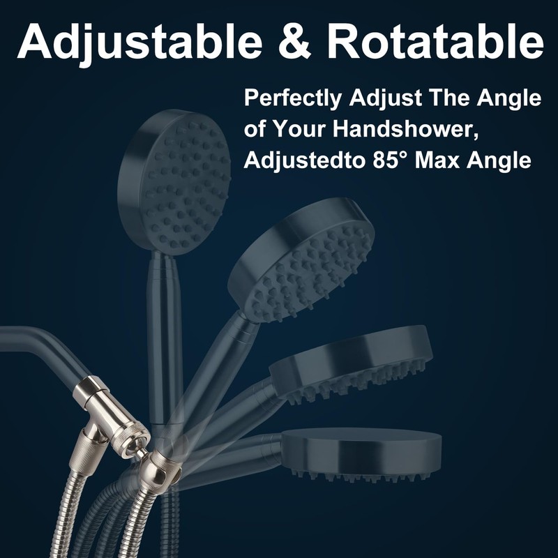 All Metal Shower Head Holder,Adjustable Handheld Shower Arm Bracket, Hand