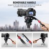 NEEWER Video Tripod Fluid Head with Quick Release Plate, Telescopic