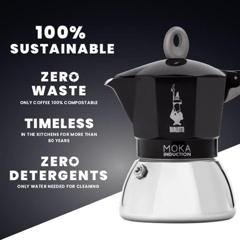 Bialetti - Moka Induction, Moka Pot, Suitable for all Types