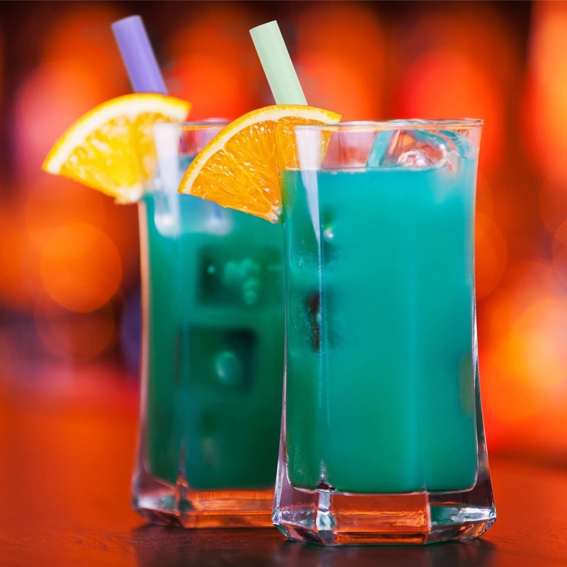 ALINK Jumbo Plastic Boba Straws, 1/2" Extra Wide Disposable Smoothie