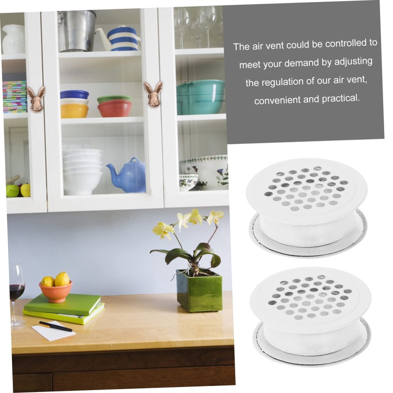 SHINEOFI 8Pcs Round Air Vent Holes for Cabinets Durable Ventilation
