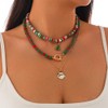 FDEETY Set of 3 Christmas Necklace Creative Colourful Layered Stackable