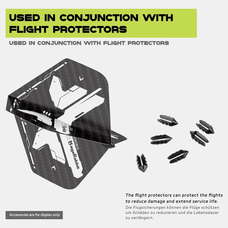 MageRabbit Dart Flights, Total 66Pcs,Standard Shape Dart Flight Set 22