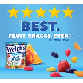 Welch's Fruit Snacks, Mixed Fruit, Gluten Free, Bulk Pack, 1.55 oz Individual Single Serve Bags (Pack of 144)