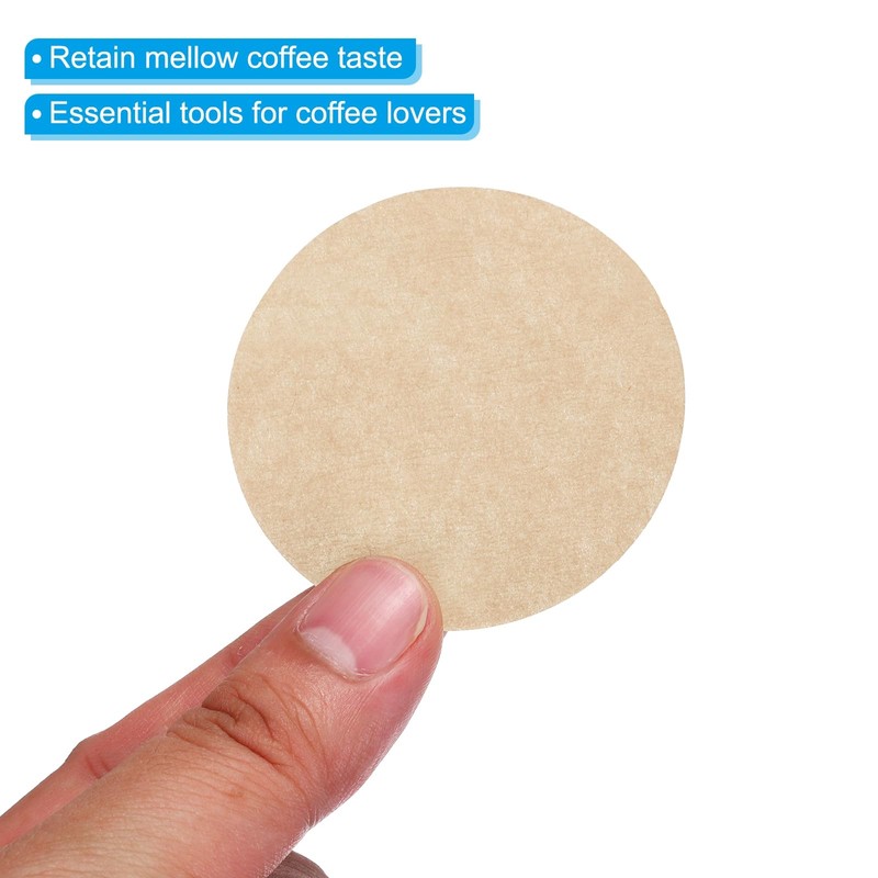 PATIKIL Moka Pot Paper Filters Disposable Round Brown Paper 2.2"