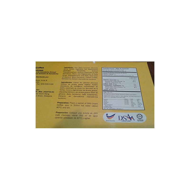 DXN 2 in 1 Cream Coffee with Ganoderma Extract