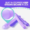 SiliKids Silistraw Connectable and Reusable Silicone Straws, Soft and Bendy