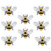 Pack of (x16) Silver Alloy Enamel Charms Honey Bee Craft
