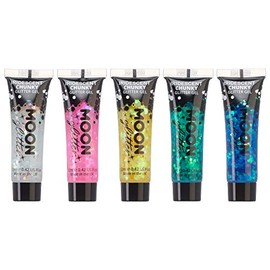 Moon Glitter - Glitter Gel 12 ml - Glitter Face Paint Set with 5 Colours