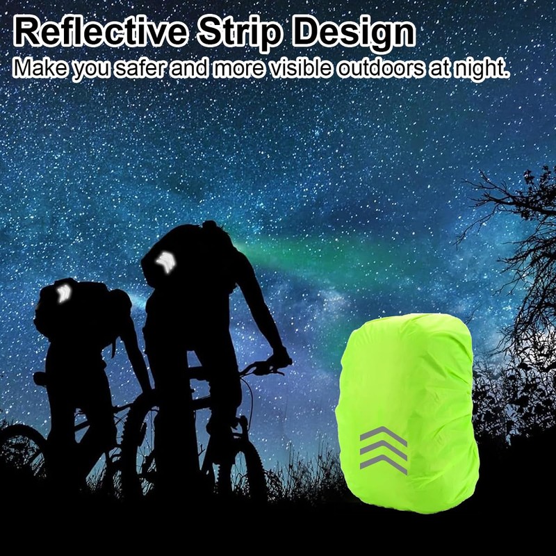 Ruayia Rain Cover for Backpack with Reflective Stripes, Waterproof Backpack
