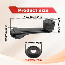 Dunviku 2-Pack Manual Window Crank Regulator Handles Compatible with 1992-1998 Geo Chevy Tracker Suzuki Driver & Passenger Side Replacement Handles