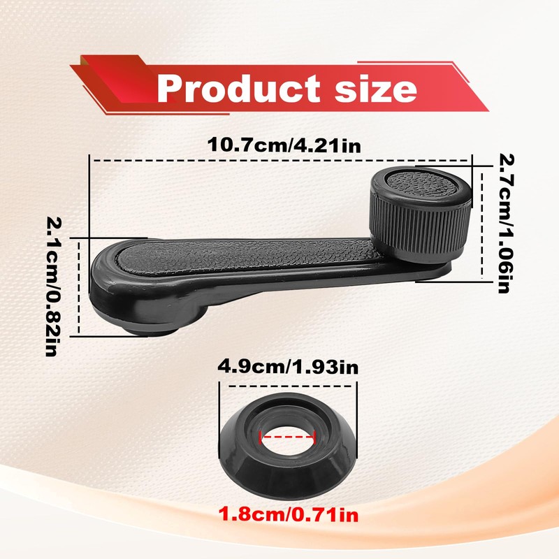 Dunviku 2-Pack Manual Window Crank Regulator Handles Compatible with 1992-1998