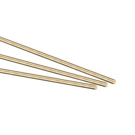 TOP-VIGOR 4pcs 3mm x 250mm Solid Round Brass Rod, Metal Solid Round Shaft Rods Lathe Bar Stock for DIY Car Helicopter Airplane Mode