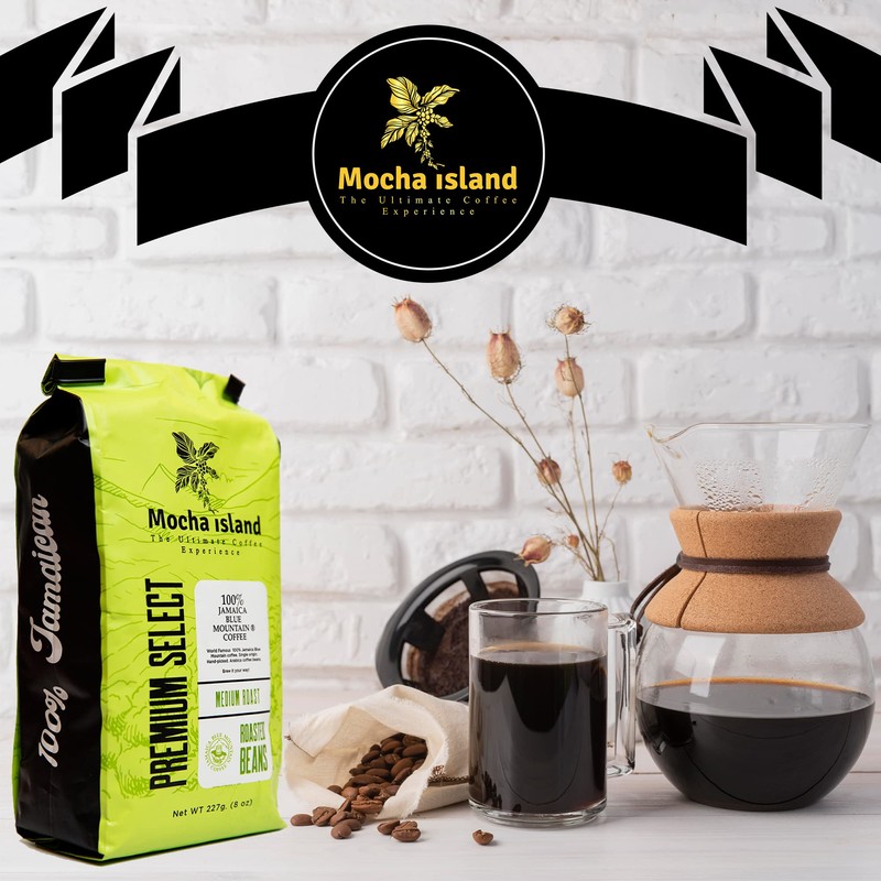 Mocha Island Blue Mountain Coffee from Jamaica Medium Roast Whole