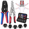 Wire Crimping Tool Set- Crimper Kit with 5 Interchangeable Jaws