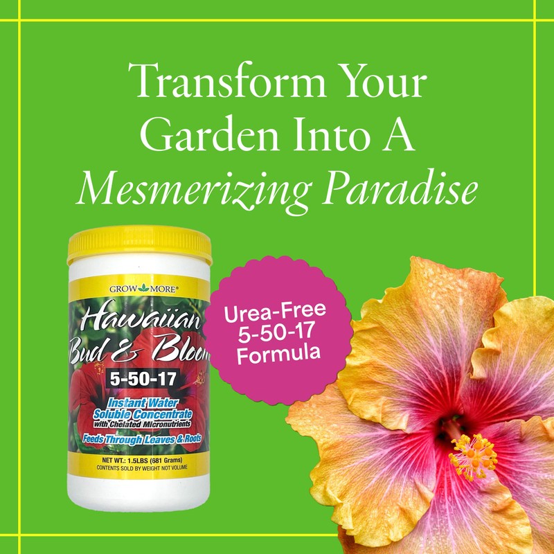 Grow More Urea-Free Hawaiian Bud and Bloom 5-50-17 Fertilizer -