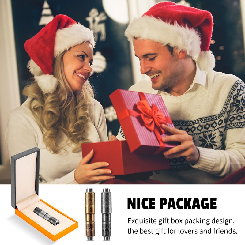 Hancigar Cigar Punch Portable Retro Engraved Double Size Hole Opener