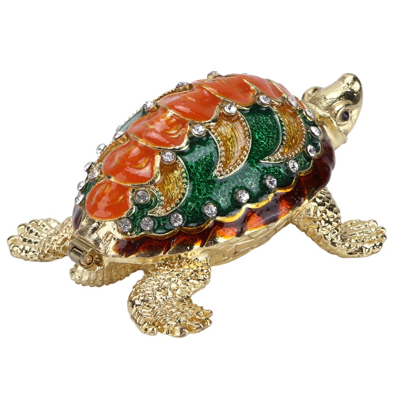 Turtle Trinket Box Turtle Band Jewelry Trinket Box with Painted