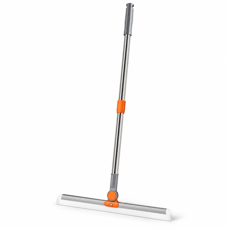 Silicone Scraper Broom for Bathroom Floors & Glass - Pivoting