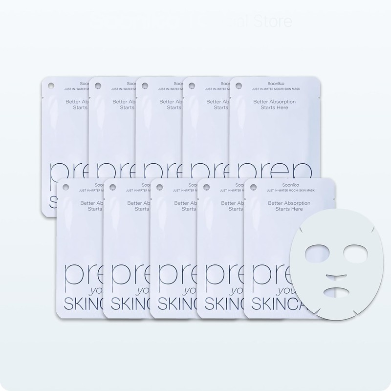 Just-In-Water Mochi Skin Mask Korean Prep Sheet Mask for Absorption