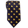 Retreez Classic Rubber Duck Woven Microfiber Men's Tie - Navy