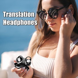 Translation Earbuds Real Time | 144 Language Translating Earbuds | Interpreter Device, Wireless Headphones for Student Tourist Outdoor Learning Conversation