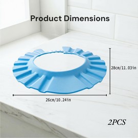 Kids Hair Washing Shield, 2PCS Kids Shower Cap Shield