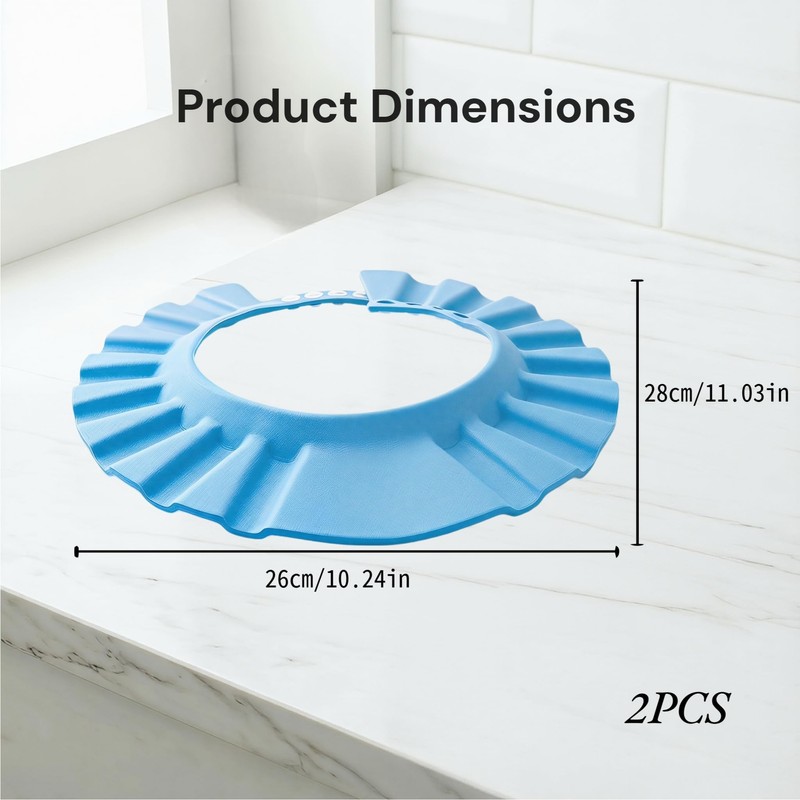 Kids Hair Washing Shield, 2PCS Kids Shower Cap Shield
