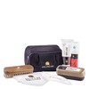 Solitaire Shoe Care Travel Set with Practical Black Bag, black