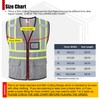HATAUNKI Reflective Safety Vest for Men Women with Multi-Function Pockets