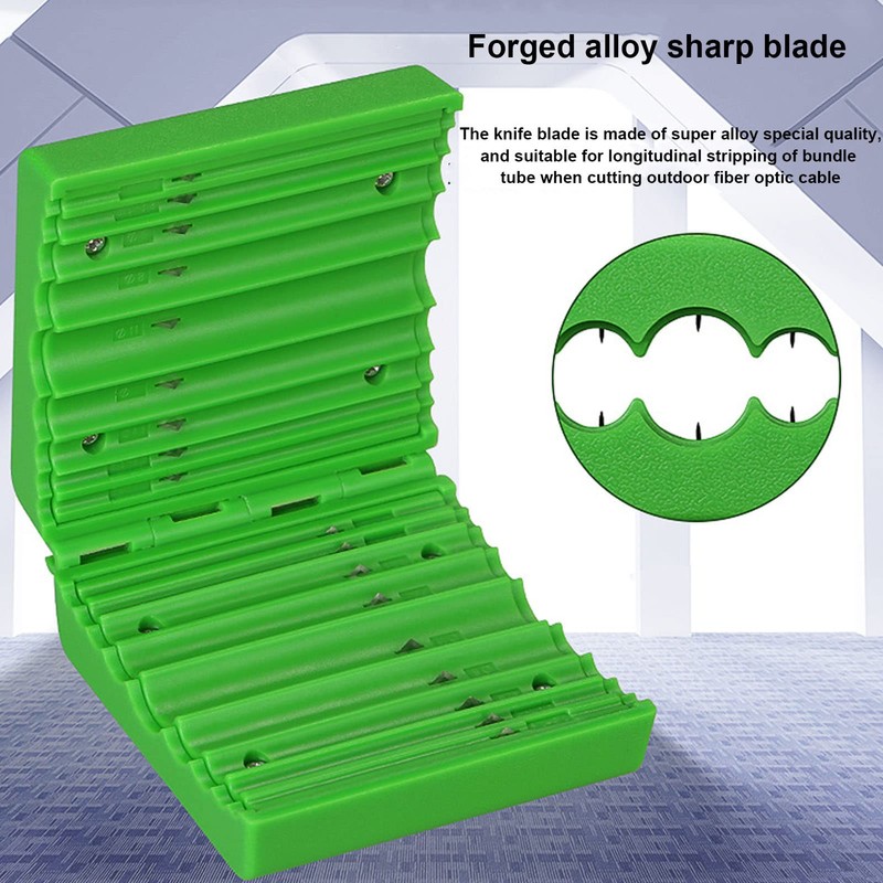 Fafeicy Fiber Optic Cable Center Bundle Stripper, 9 Calibers, ABS