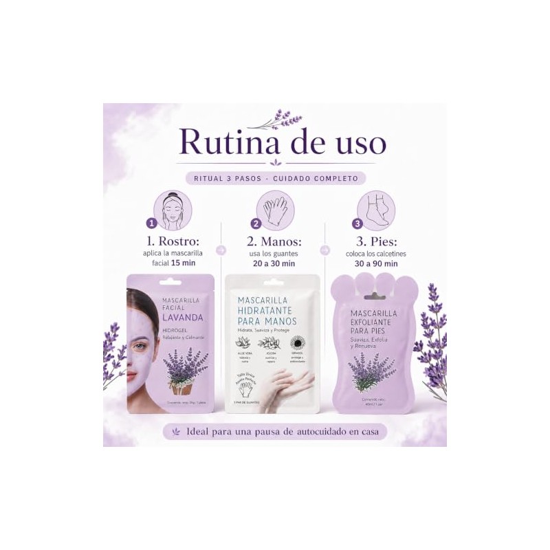 Genérico Kit Autocuidado Hidratación Lavanda Cada Uno