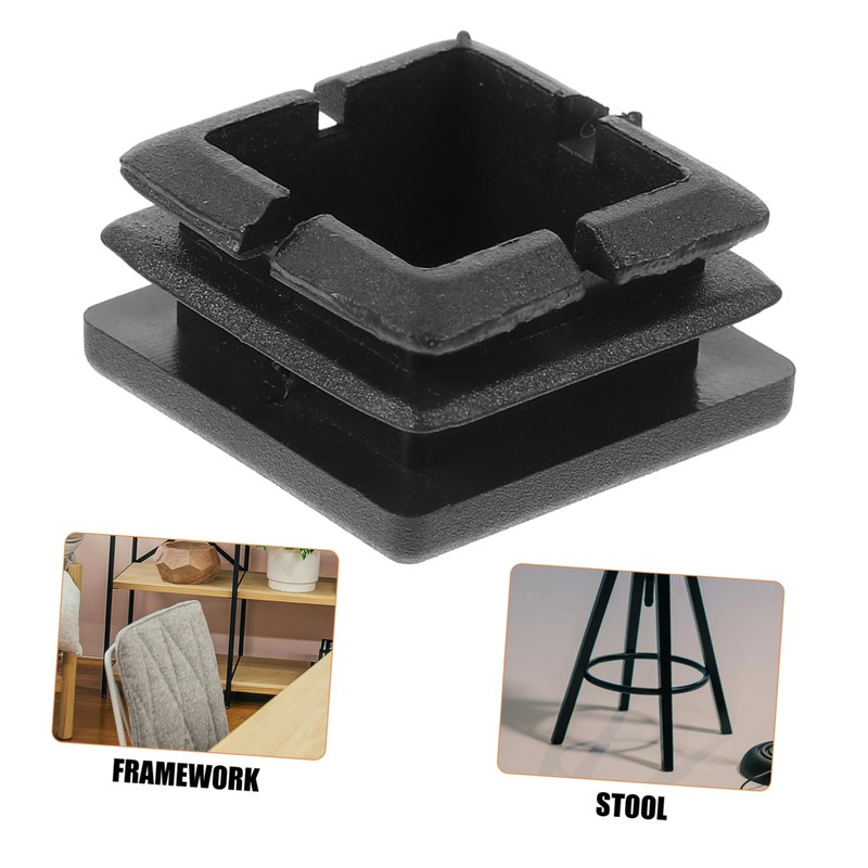 TEHAUX 1set Tube End Caps Durable Furniture Leg Glides Easy