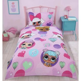Character Linens L.O.L. Surprise Single Duvet Cover Set with Pillowcase - Reversible Design