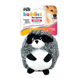 Fancy Pets Juguete para Perros de Peluche Mapache Barrigón Buddies con Squeaker Suave y Resistente