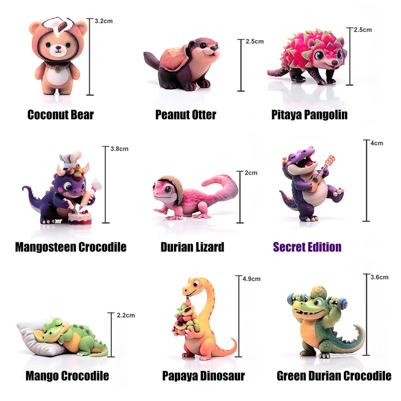 M.A.K Fantasy Fruit Zoo Fruit Fairy Series Blind Box Figures