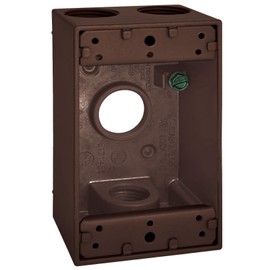 Sigma Engineered Solutions, Bronze Sigma Electric 14251BR 1/2-Inch 4 Hole 1-Gang Box