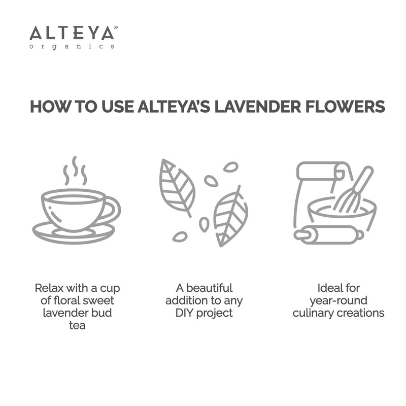 Alteya Organic Lavender Flowers 40g - 100% USDA Certified Organic