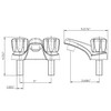 Dura Faucet DF-PL700S-BQ RV Bathroom Faucet with Smoked Acrylic Knobs