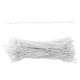 300Pcs Clothing Price Tag Bullet Head Hang Swing Tags Labeling String Lock Ties Twine (White-10cm)