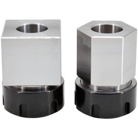 ALTBET ER-32 Collet Chucks Block Set of 2 Square and Hex Workholding Holder for CNC Lathe Engraving Cutting Machine