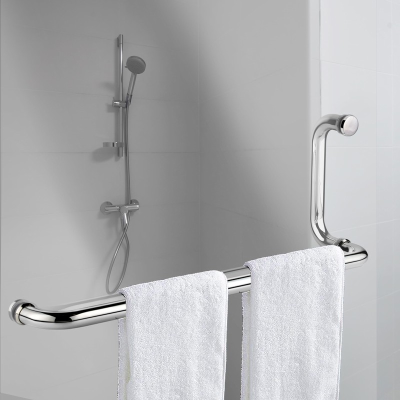 TOGU SUS304 Stainless Steel 6 "Shower Door Handle 18" Towel